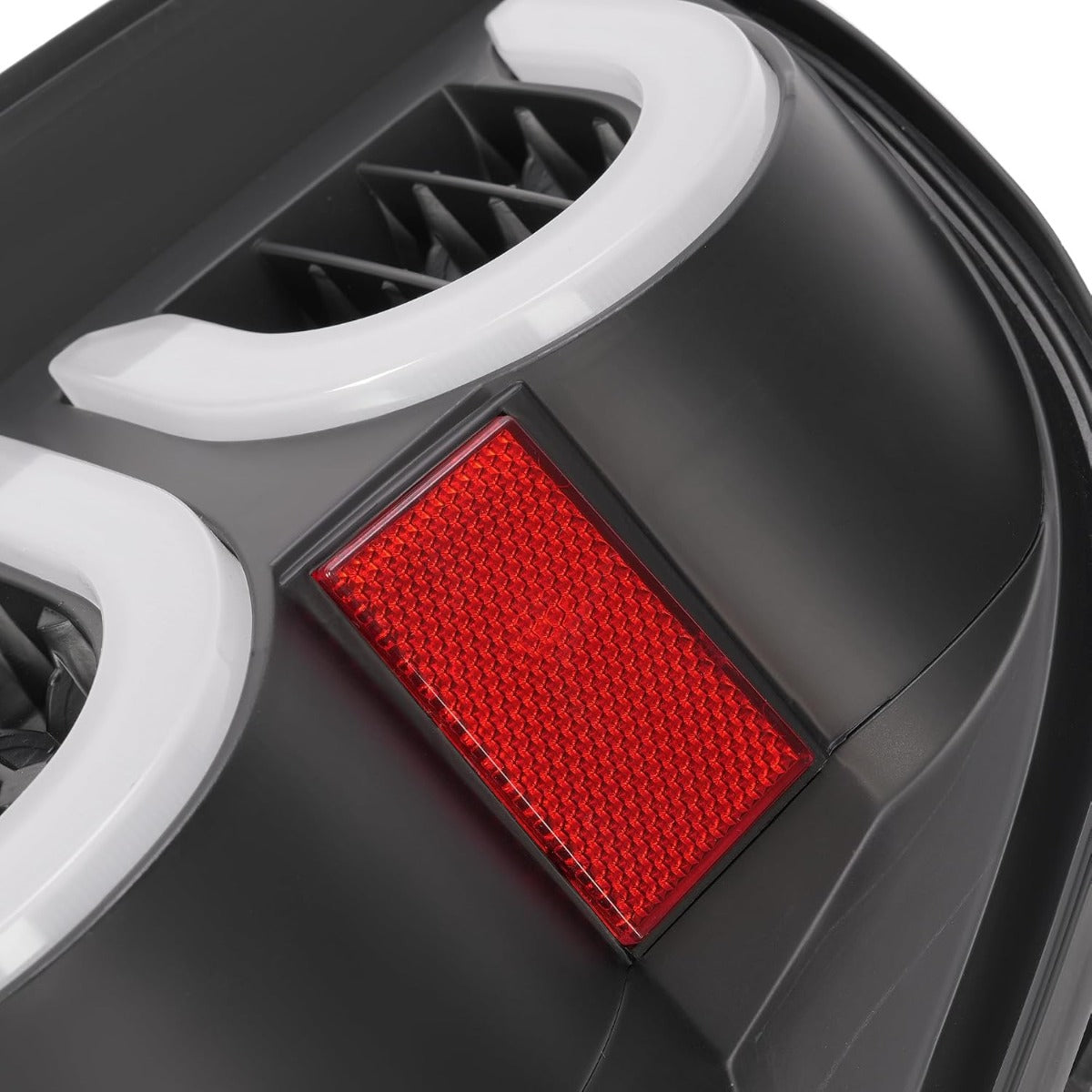 HECASA Pair LED Tail Lights Compatible with 2002-2009 Chevy Chevrolet Trailblazer Base|LS|LT|LTZ| SS|EXT LS|EXT LT|North Face|EXT North Face Rear Brake Lamp LH&RH - Smoke Lens Black Housing, MO-3454