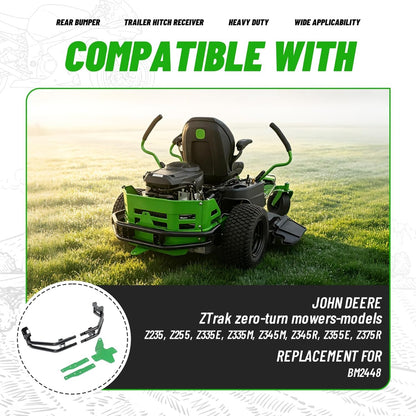 WUTIST Bumper Trailer Hitch Kit Compatible with Zero-Turn Mowers | Rear; Compatible with John Deere Zero-Turn Mowers Z235 Z255 Z335E Z335M Z345M Z345R Z355E Z355R Z365R Z375R; Steel