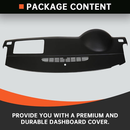 Dash Board Cover Cap Compatible with 2007-2014 Chevy Tahoe Suburban Silverado Avalanche GMC Yukon Sierra 1500 2500 HD 3500 HD Molded Dash Panel Overlay Without Dash Speaker Black Plastic LYAP-298-2-XB