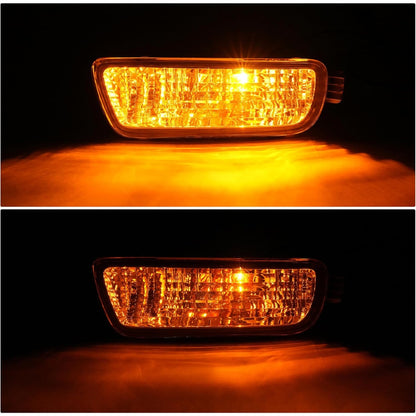 HECASA Pair Turn Signal Light w/Bulbs Compatible with 2001-2004 Toyota Tacoma Replacement for TO2531140 TO2530140 Front Bumper Turn Signal Parking Lamp Clear Lens Driver & Passenger Side