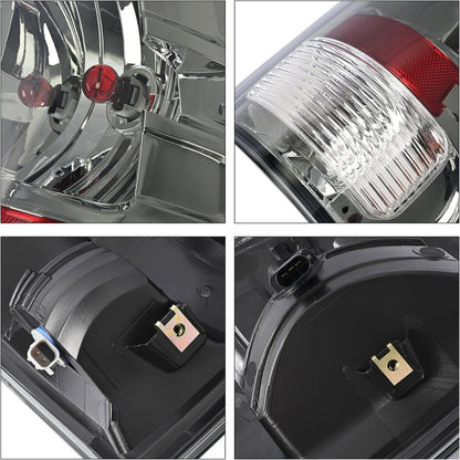 HECASA Pair Tail Light Compatible with 2009-2018 Dodge Ram 1500 2500 3500 Replacement for CH2818124 CH2819124 55277415AA 55277414AA Tail Lamp Driver & Passenger Side Smoke Lens