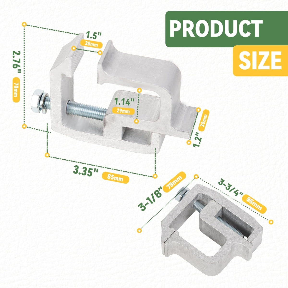 Mounting Clamps Truck Caps Camper Shell Compatible with Toyota Chevrolet Chevy Ford Dodge Ram Gmc Sierra Dakota Ram 1500 2500 3500 F150 F250 Heavy Duty Aluminum 2 Packages