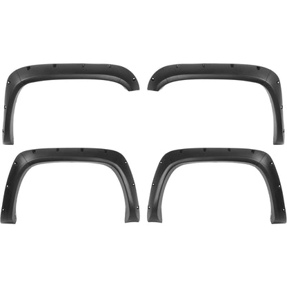 4Pcs Fender Flares Compatible with 1994-2001 Dodge Ram 1500 2500 3500 Wheel Arch Covers Plastic(PP) Textured Black