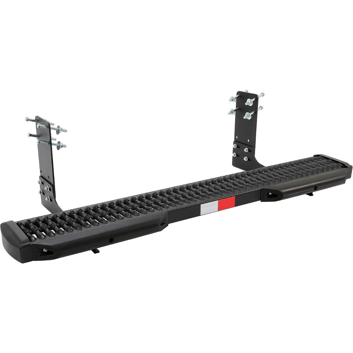 7" Rear Grip Step Compatible with 2007-2023 Mercedes-Benz Sprinter 1500 2500 Rear Step Bar Side Steps Running Board w/Dock Bumper & Reflective Tape Black Steel