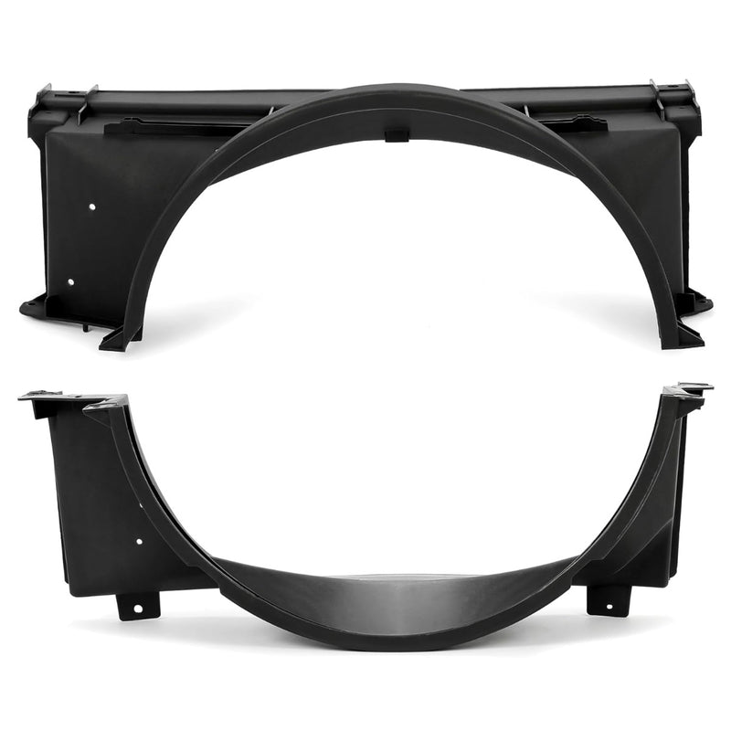 HECASA Fan Shroud Compatible with 1988-1999 Chevy Chevrolet GMC Sierra C/K 1500 2500 3500 Series Replacement for 15739589 GM3110116 15696691 GM3110117 Front Upper & Lower Radiator Fan Shroud Black LYAP-939-1