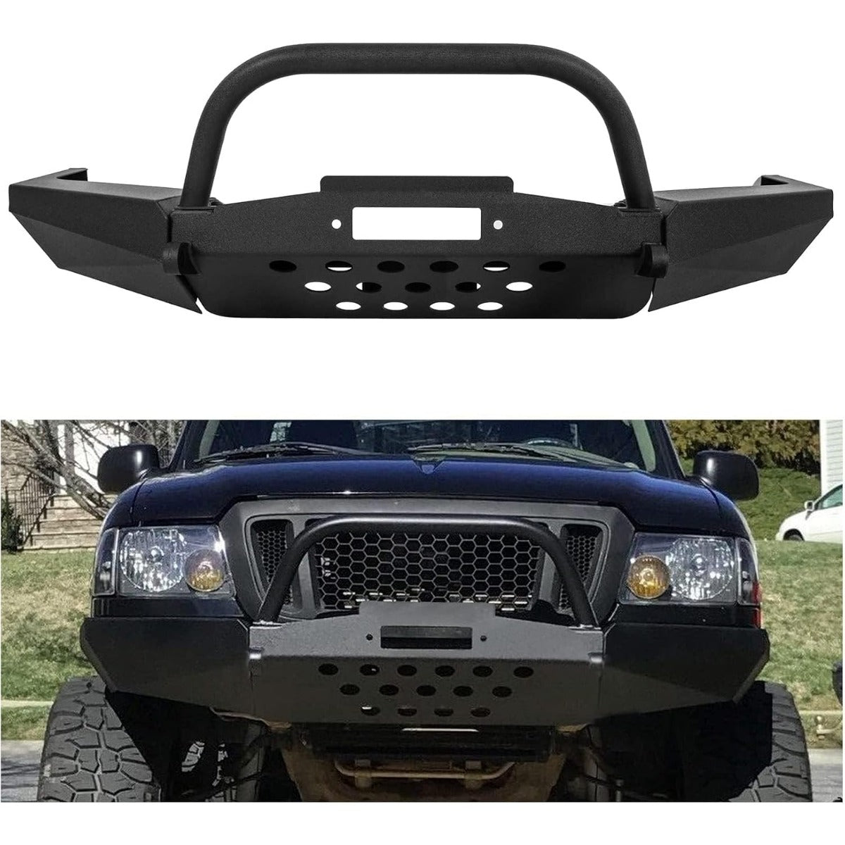 ECOTRIC Front Bumper Compatible with 1998-2011Ford Ranger