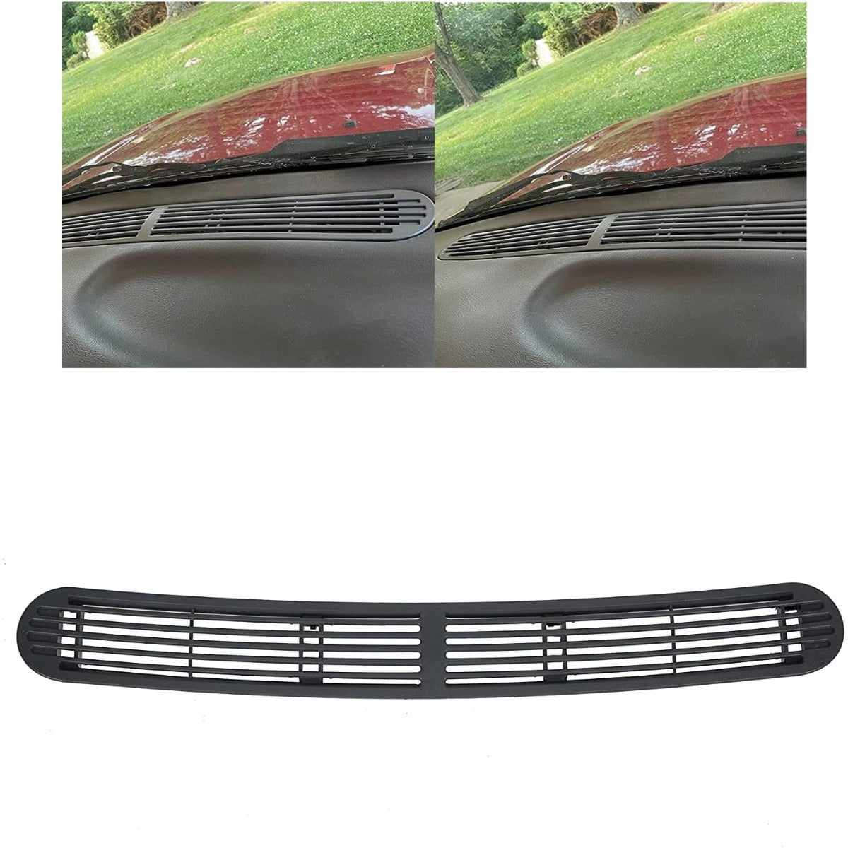 Graphite Dash Defrost Vent Cover Grill Grille Panel Compatible with 1998-2005 Chevrolet GMC Oldsmobile Chevy S-10 S10 SUV Pickup Truck Replacement for 15046436 15046432
