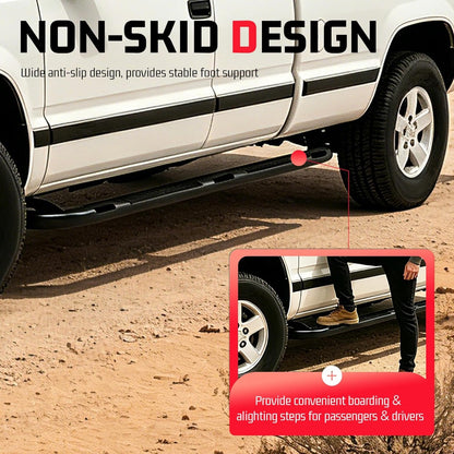 ALMULOO Steps Compatible with 88-98 Chevrolet/GMC C/K 2 Door Extended CAB