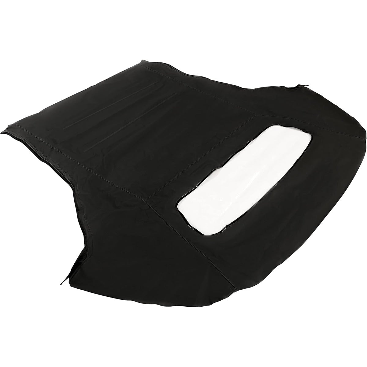 Convertible Soft Top Replacement  for 2005-2014 Ford Mustang, Soft Roof with Clear Plastic Window, Premium Grade Black Sailcloth Vinyl