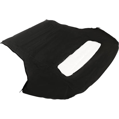 Convertible Soft Top Replacement  for 2005-2014 Ford Mustang, Soft Roof with Clear Plastic Window, Premium Grade Black Sailcloth Vinyl