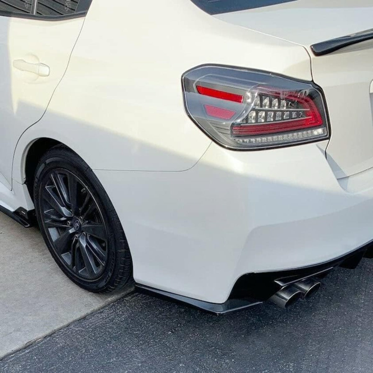 ECOTRIC Rear Bumper Valance Lip Spoiler Compatible with 2015-2021 Subaru WRX STI Rear Spat Bumper Valance