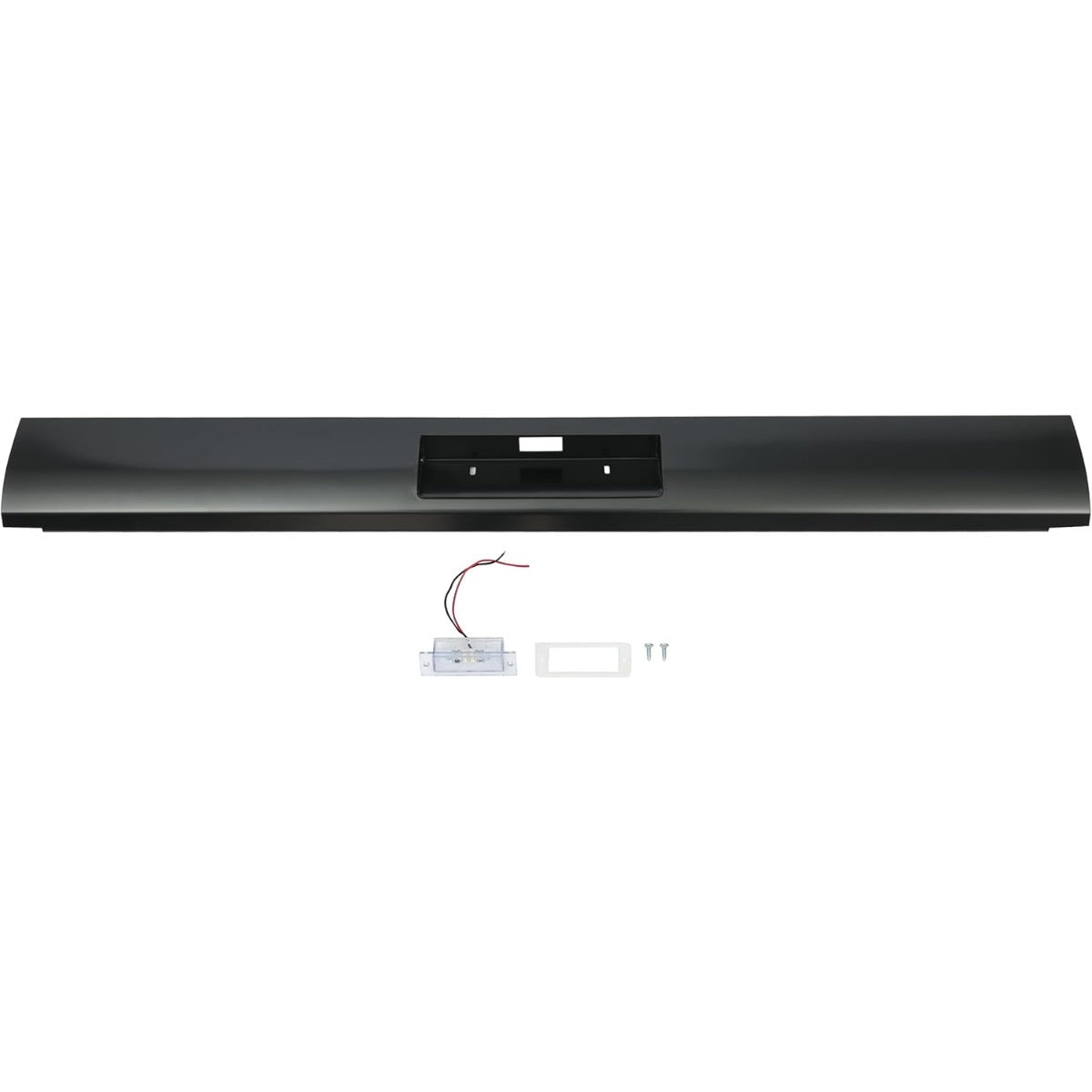 KUAFU Rear Bumper Roll Pan Compatible With 1995-2004 Toyota Tacoma Fleetside Models W/LED License Light Steel Black
