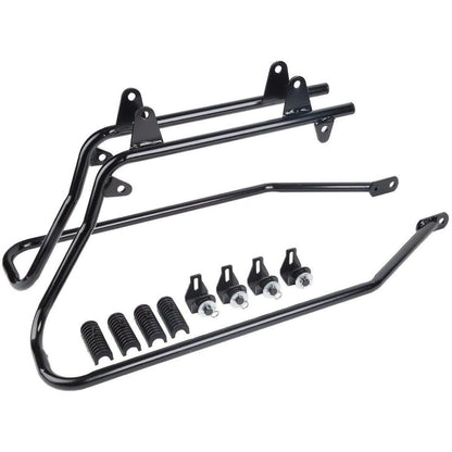 ECOTRIC Saddle Bag Conversion Brackets Support Guard Compatible with Harley Softail 1984-2017 Heritage Springer Fatboy FLSTF FLSTS Bad Boy FXSTSB EFI FLSTFI (Except for Deuce Models) Black