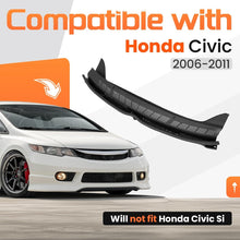 Windshield Wiper Cowl Panel Compatible with 2006-2011 Honda Civic Excluded Si, Replacement for 74200SNAA00 Air Inlet Window Cover Cowl Top Front Center Textured Black Plastic PP