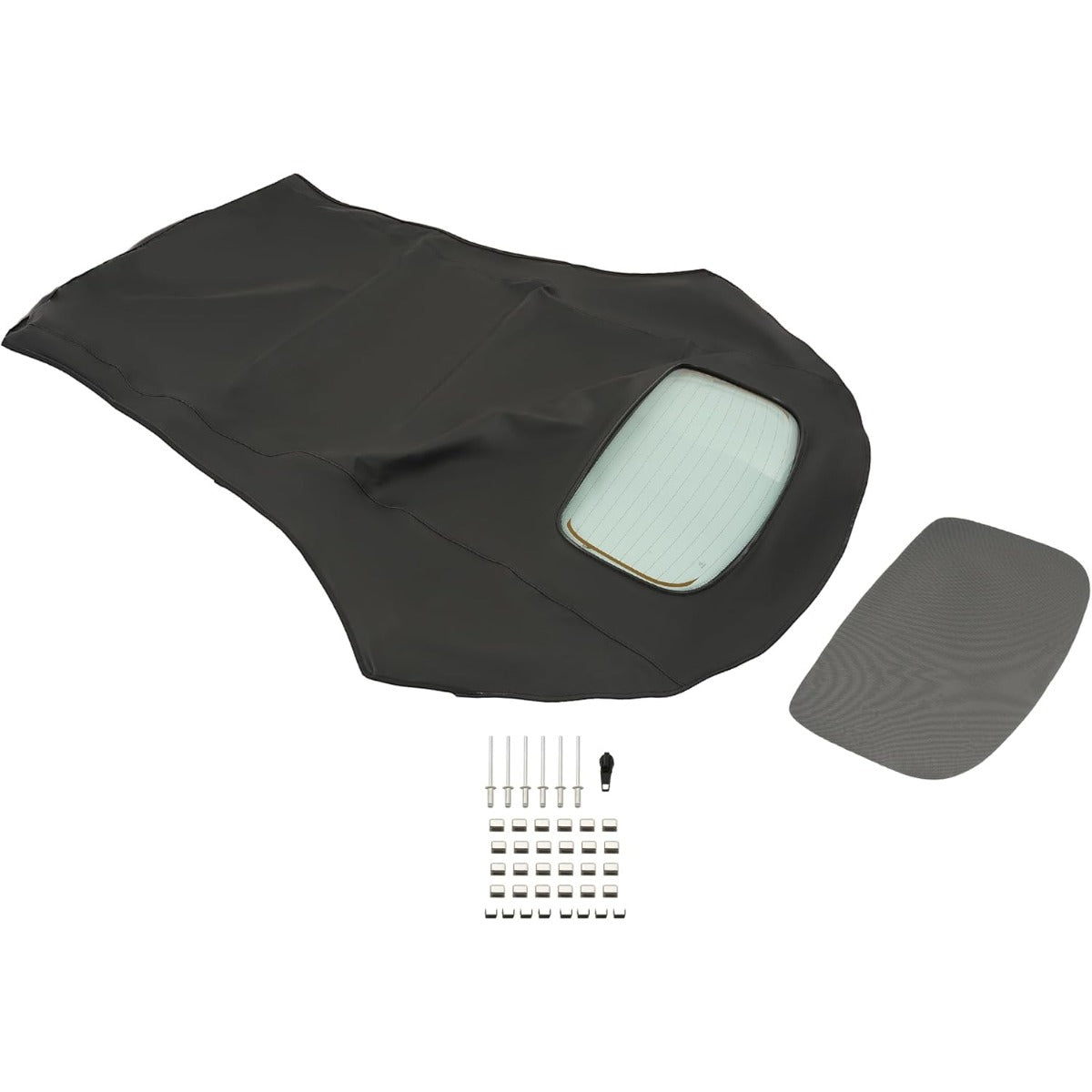 Convertible Soft Top for 2003-2010 Volkswagen Beetle, Soft Roof Replacement with Clear Heated Glass Window, Premium Grade Black Sailcloth Vinyl