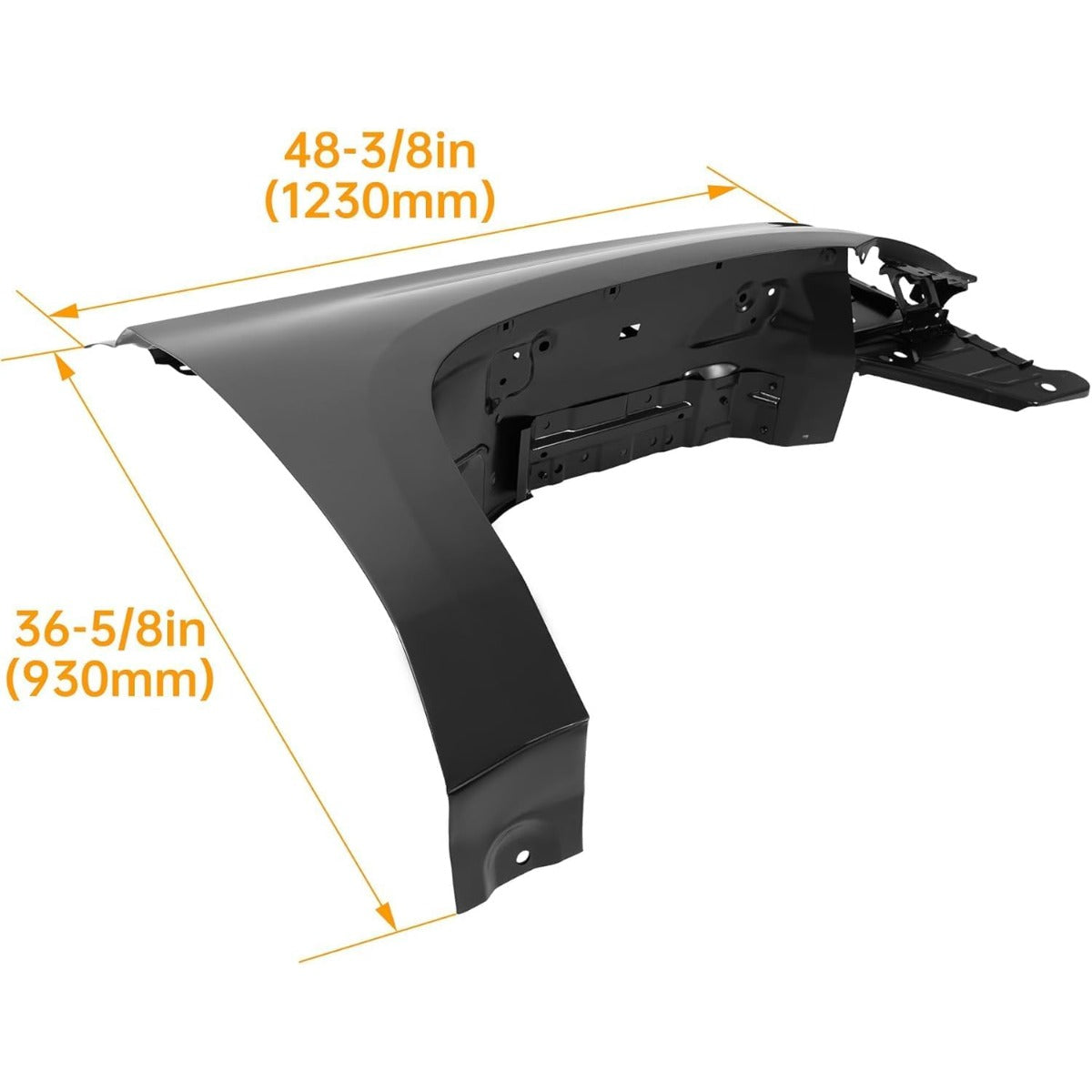 HECASA Front, Right Fender Compatible with 2015-2020 Chevy Chevrolet Suburban Tahoe, Fender Panel Replacement for 84216910 GM1241388, Steel Electrophoresis Passenger Side