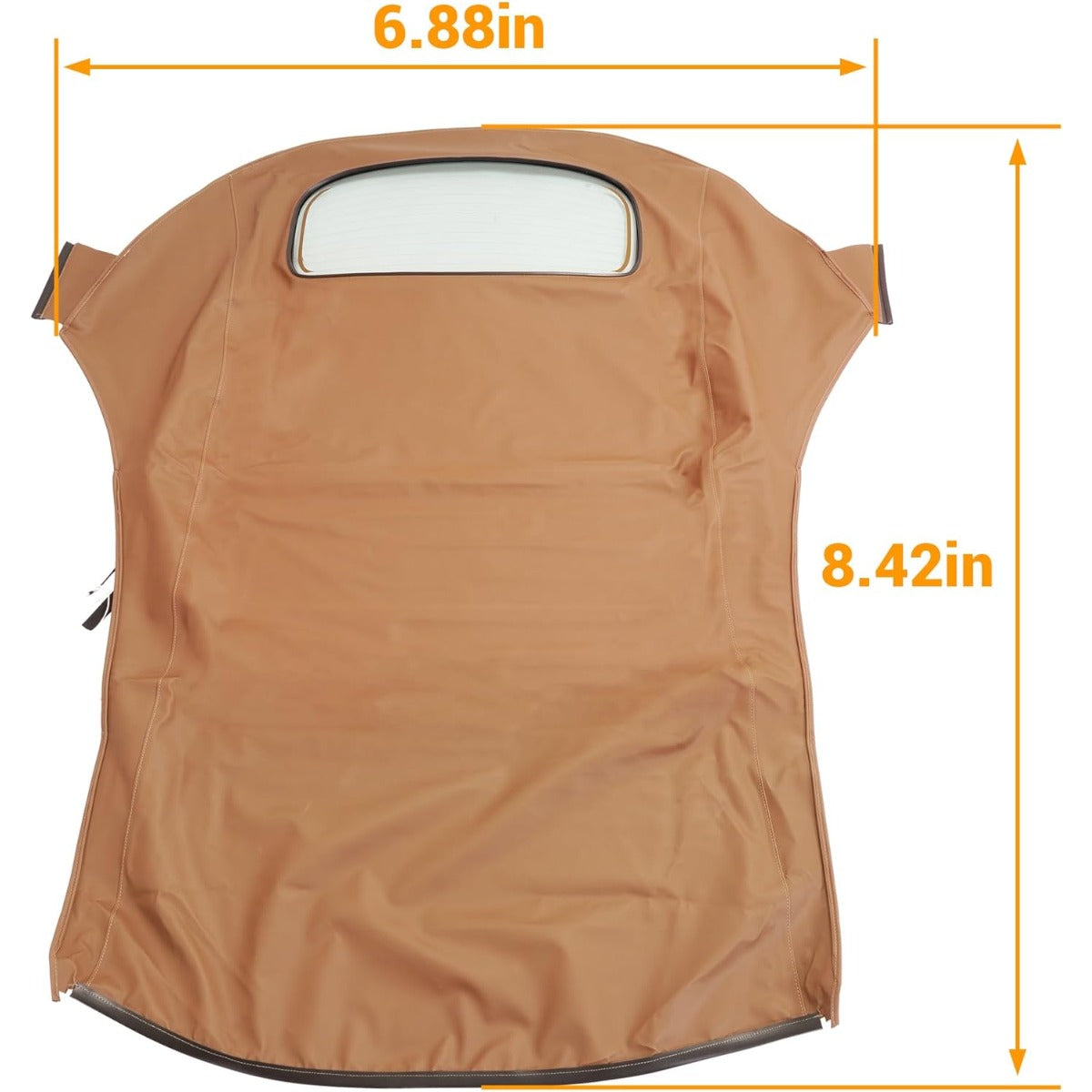 Convertible Soft Top for  2003-2010 Volkswagen Beetle Replacement Soft Roof with Clear Heated Glass Window Tan Sailcloth Vinyl