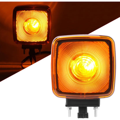 HECASA Turn Signal Light Compatible with 1990-2009 Chevy Chevrolet Kodiak C60 C70 C4500 C5500 C6500 GMC Topkick C4500 C5000 C6000 C6500 C7000 C7500 Replacement for 15148648 Yellow Lens Marker