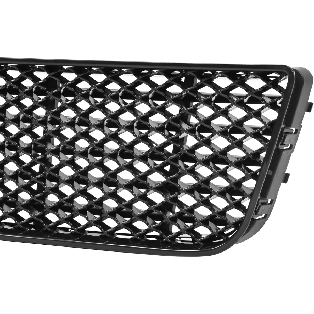 Front Bumper Upper + Lower Grille Compatible with 2006-2013 Chevy Impala 2014-2016 Chevrolet Impala Limited Replacement for GM1200551 Hood Black Mesh Grill Insert Guard Plastic(ABS+PP)