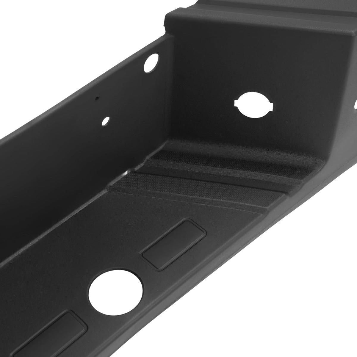 HECASA Rear Bumper Step Pad w/Sensor Hole Compatible with 2008-2016 Ford F250 F350 F450 F550 Super Duty Replacement for FO1191131 9C3Z17B807AA Plastic Black