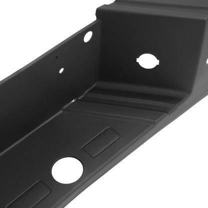 HECASA Rear Bumper Step Pad w/Sensor Hole Compatible with 2008-2016 Ford F250 F350 F450 F550 Super Duty Replacement for FO1191131 9C3Z17B807AA Plastic Black