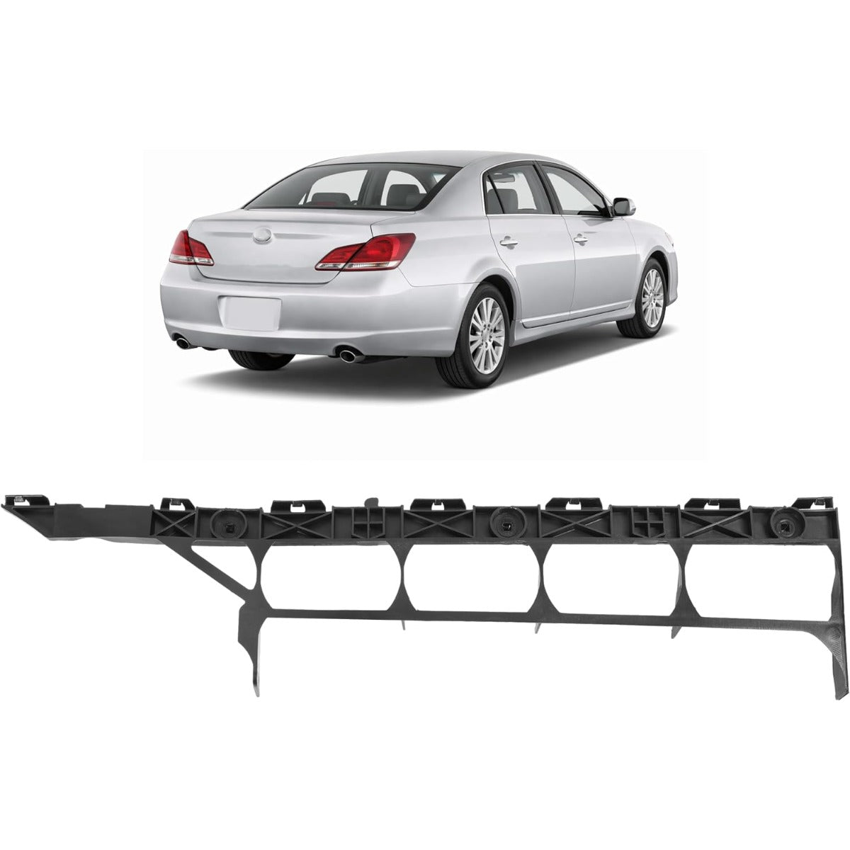 ALMULOO LH Rear Bumper Bracket Compatible with 2005-2012 Toyota Avalon(Base, Touring, XL, Limited, XLS) Replacement For TO1132122 52576AC030 Left Driver Side Bumper Retainer Plastic(PP+GF15%)