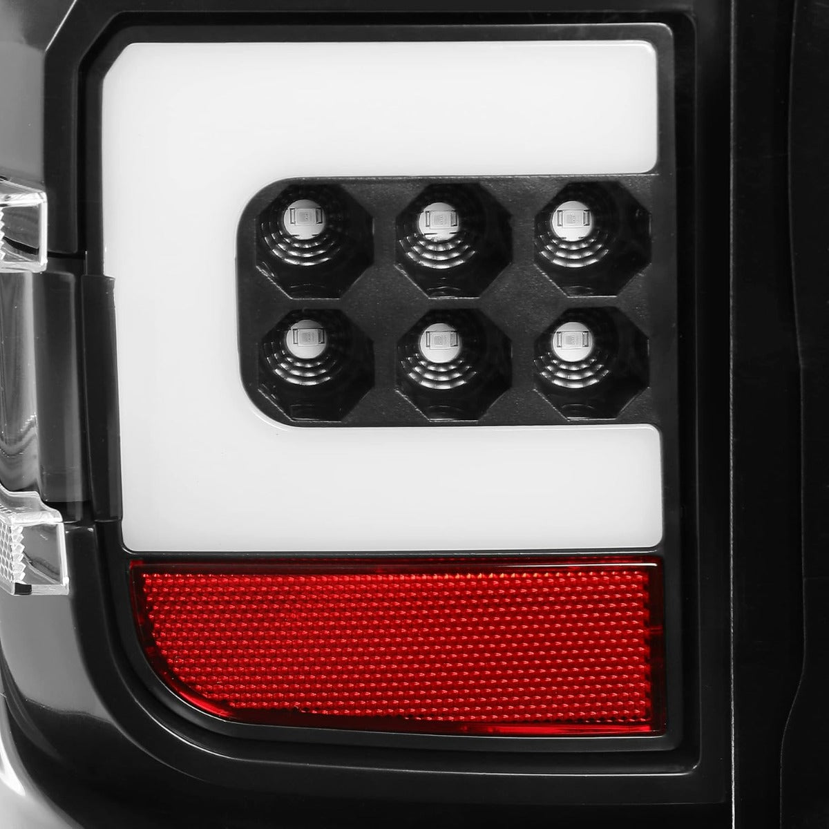 HECASA LED Tail Lights Compatible with 2014-2018 Silverado 1500 2500HD 3500HD Replacement for 23141274 23141275 Left & Right Clear Lens Black Housing