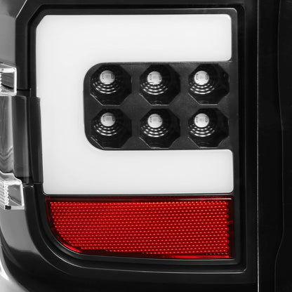 HECASA LED Tail Lights Compatible with 2014-2018 Silverado 1500 2500HD 3500HD Replacement for 23141274 23141275 Left & Right Clear Lens Black Housing