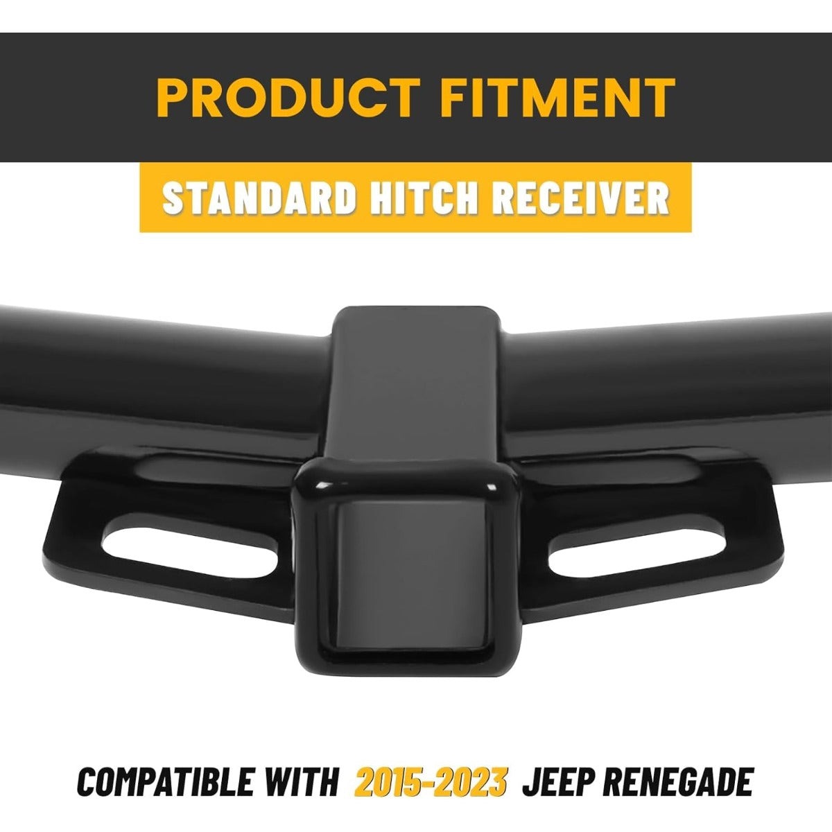 Class 3 Trailer Hitch Compatible with 2015-2023 Jeep Renegade Black Towing Hitch 2-Inch Receiver