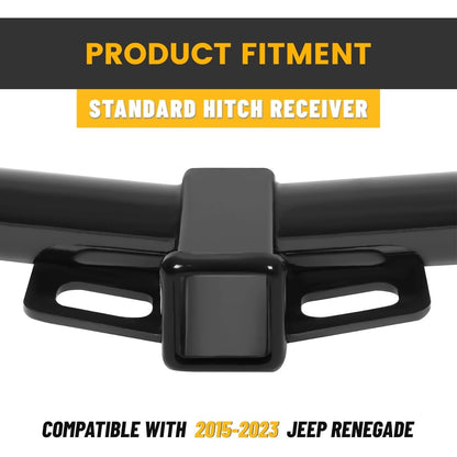 Class 3 Trailer Hitch Compatible with 2015-2023 Jeep Renegade Black Towing Hitch 2-Inch Receiver