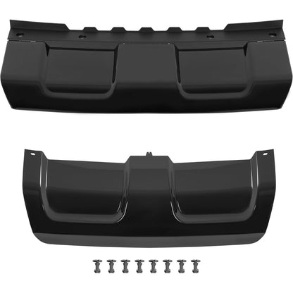Front +Rear Bumper Skid Plate Compatible with 2014-2017 Land Rover Range Rover Sport Plastic (PP) Painted Black