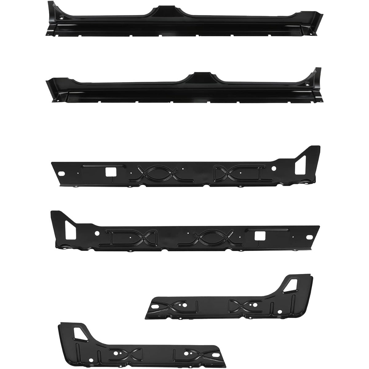Outer Rocker Panels & Inner Rocker Panels Compatible with 1999-2007 Chevy Chevrolet Silverado GMC 4 Door Truck Crew Cab Pickup (Driver & Passage Side)-3 Packages