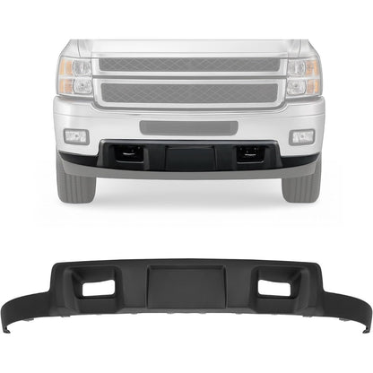 Front Bumper Lower Valance Compatible with 2011-2014 Chevrolet Chevy Silverado 2500 HD 3500 HD Replacement for 19370763 22755086 25883354 GM1092213 w/Towing Holes Air Deflector Plastic(PP)