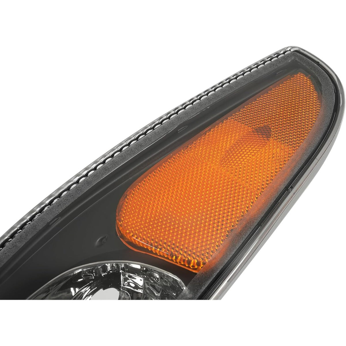 HECASA Turn Signal Light Compatible with 1997-2004 Chevy Chevrolet Corvette C5 Side Marker Clear Lens Black Housing Plastic Replacement for GM2520186 GM2521186 10301357 10301356