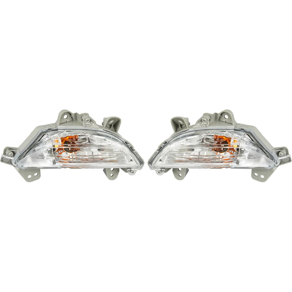 HECASA Pair Bumper Turn Signal Lights Compatible with 2014-2016 Mazda 3 Front Turn Signal Lamp Driver & Passenger Side Clear Lens Replacement for MA2530119 MA2531119 B45A51350A B45A51360A