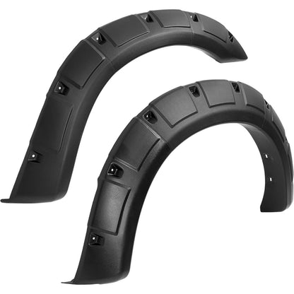 4Pcs Fender Flares Compatible with 1993-2011 Ford Ranger Exclude FX4 Submodels, 3Pieces Per Fender Flares Plastic(PP&TD20) Textured Black