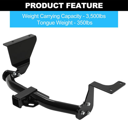 Class 3 Trailer Hitch Compatible with 2007-2011 Honda CRV CR-V 2-inch Towing Hitch Receiver Rear Bumper Tow Kit LYAM-503S