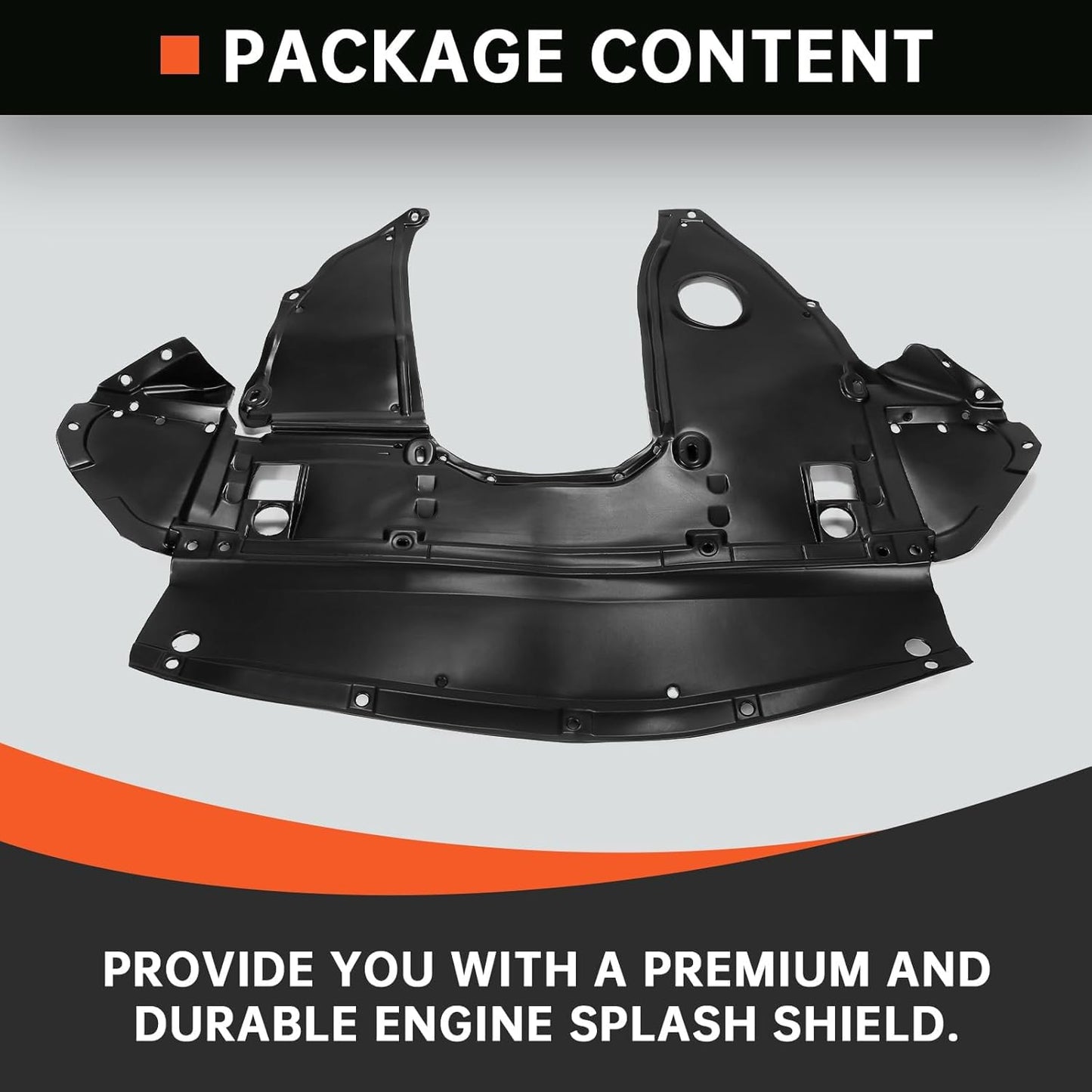 Front Engine Splash Shield Compatible with 2016-2023 Nissan Maxima 3.5L 2016-2018 Nissan Altima 2.5L 3.5L Replacement for NI1228164 75890-9HS0A Plastic Black LYAP-765S