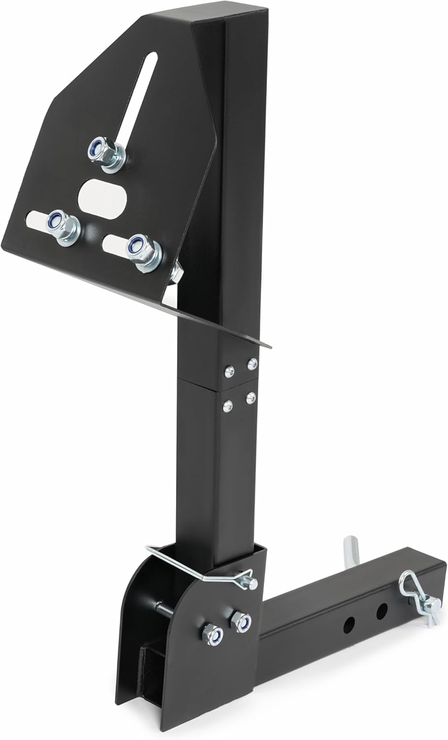 Trailer Hitch Spare Tire Mount Compatible with Truck with 2 Inch Hitch Receiver Fits 4 & 5 & 6 Lugs Adjustable Rack Holder Mount LYAM-X1056