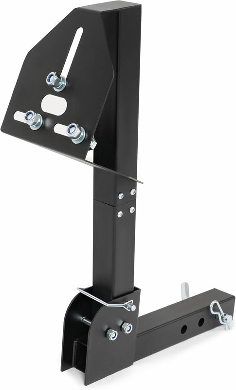 KUAFU Trailer Hitch Spare Tire Mount Compatible with Truck with 2 Inch Hitch Receiver Fits 4 & 5 & 6 Lugs Adjustable Rack Holder Mount LYAM-X1056
