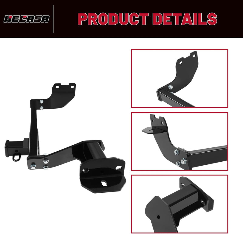 HECASA Class 3 Trailer Hitch Compatible with 2022-2024 Hyundai Santa Cruz Trailer Tow Hitch 2 Inch Receiver LYAM-X1064