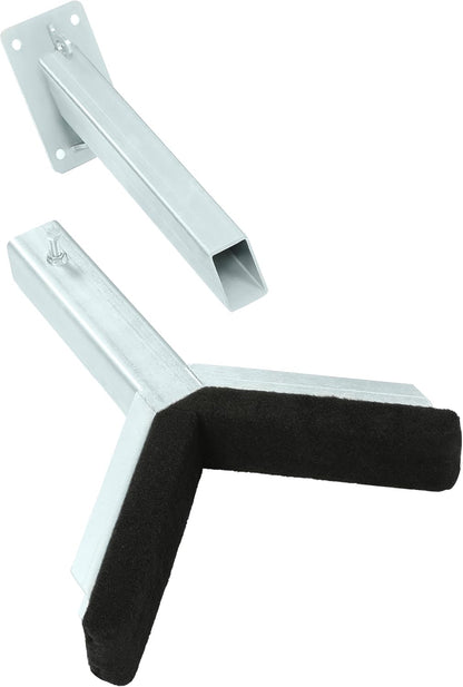 Adjustable Bow Rest Catcher for Boat Trailer Compatible with 3 inch Wide Trailer Tongues (3x3 or 3x4) Assembly Silvery Steel Bracket LYOM-194