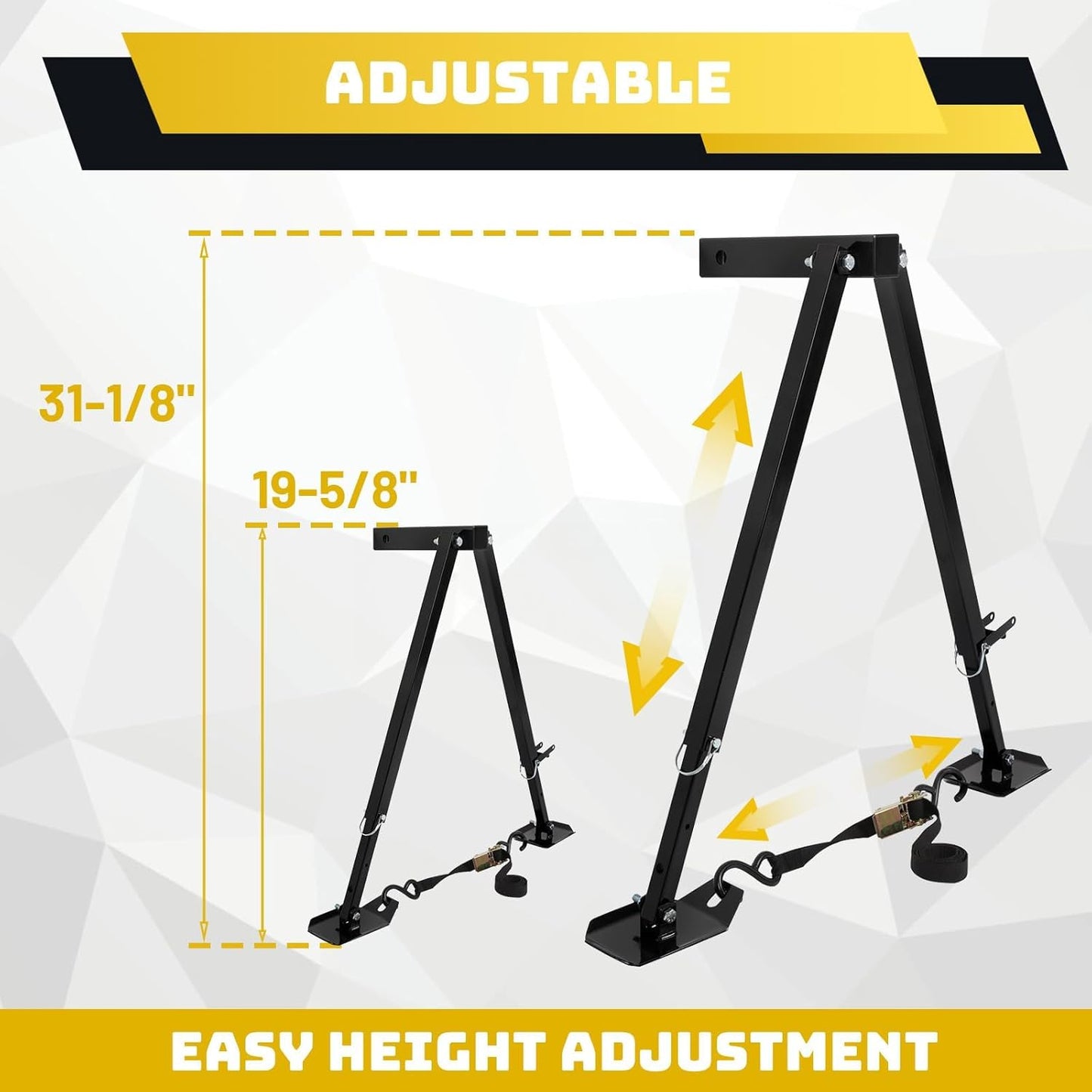 Hitch Mount Stabilizer Fit Any RV W/ 2inches Hitch Receivers Motorhomes Truck Campers Travel Trailers 5th Wheels Hitch Stabilizer Adjustable Height of 19-5/8inches-31-1/8inches LYOM-254