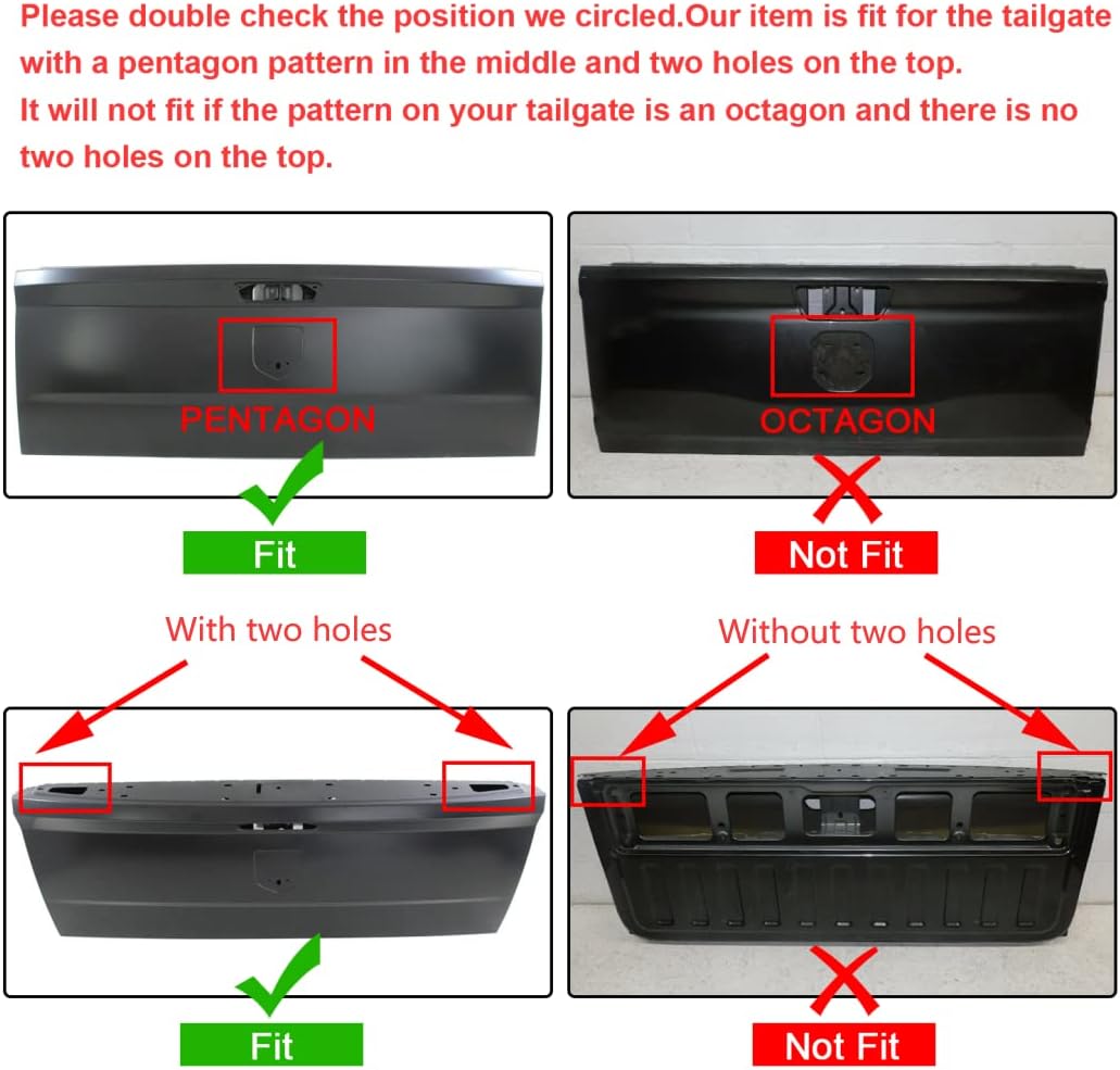 Air Design Tailgate Spoiler Compatible with 2009-2021 Dodge Ram Classic 1500 2500 3500 Replacement for #CH06A16 Black Cap Molding Top Protector LYAP-132S