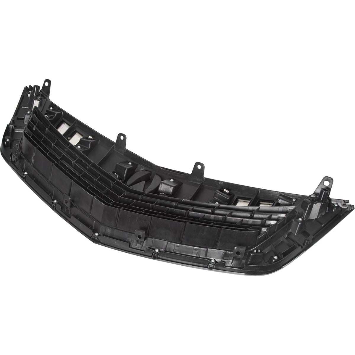HECASA Front Grille Compatible with 2009 2010 ACURA TSX Silver ABS Plastic Grill With Moulding Trim