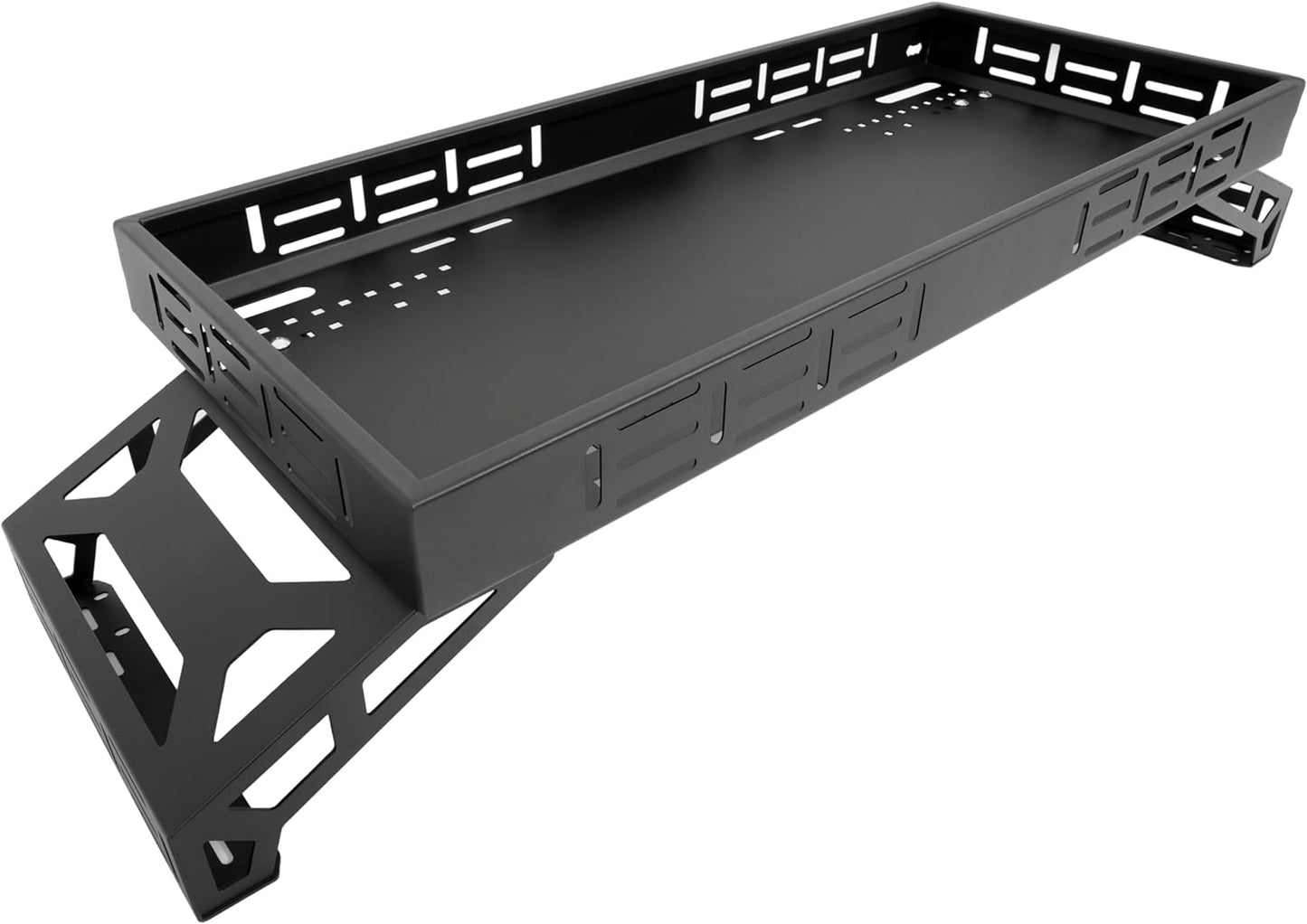 Overbed Cargo Rack UTV Compatible with Fully Adjustable Mounting Brackets Accommodate Bed Rail Widths from 39.7inches - 56.3inches (Inside Width) Full-Bed Rack LYMM-206S