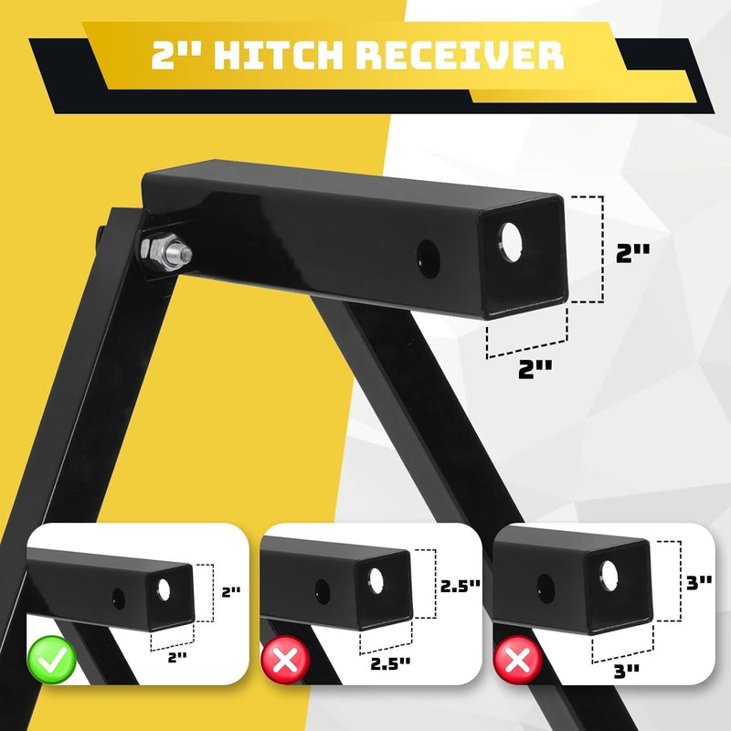 KUAFU Hitch Mount Stabilizer Fit Any RV W/ 2'' Hitch Receivers Motorhomes Truck Campers Travel Trailers 5th Wheels Hitch Stabilizer Adjustable Height of 19-5/8inches-31-1/8inches LYOM-254