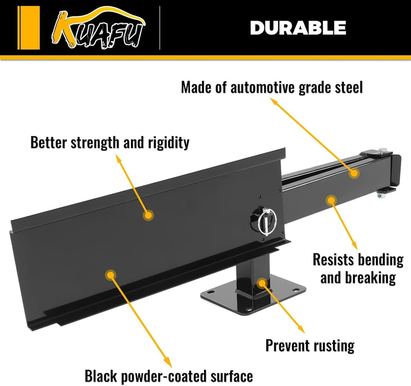 KUAFU RV Bumper Grill Mount Swing Arm Universal for RVs Campers Trailers Grilling Tailgating Grill 4?¡À Bumper Mounted LYOM-258