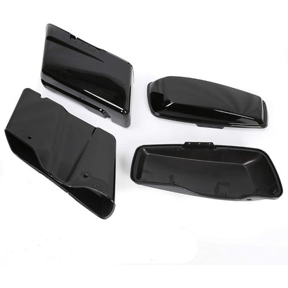 Pained Black Hard Saddlebags Saddle Bags   for 2014-2024 Harley Davidson Touring Models Street Road Glide Road King(W/O Hardware)