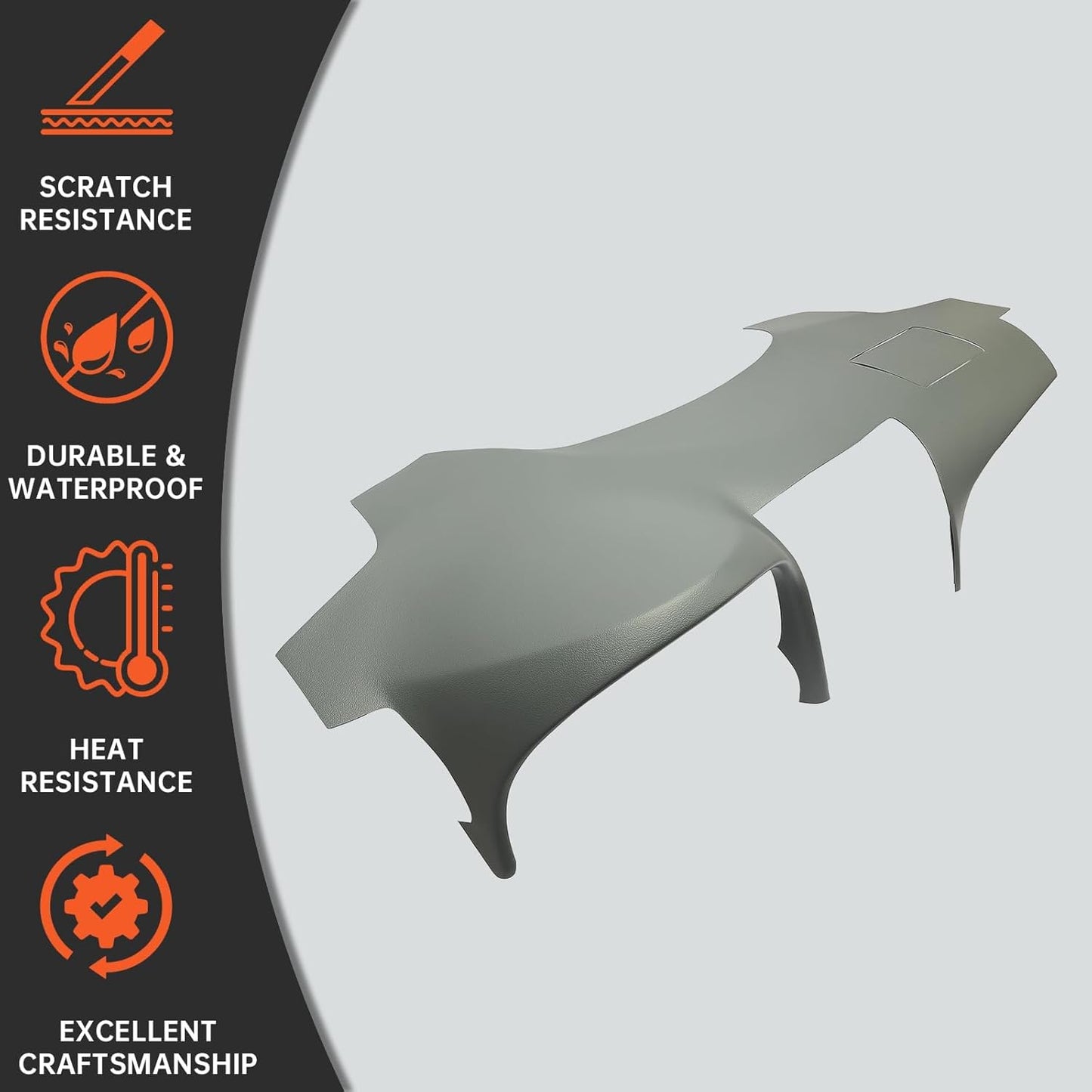 Dashboard Cap Cover Compatible with 2007-2011 Toyota Camry Gray Dashboard Cap Replacement ABS Plastic LYAP-509-1-XB